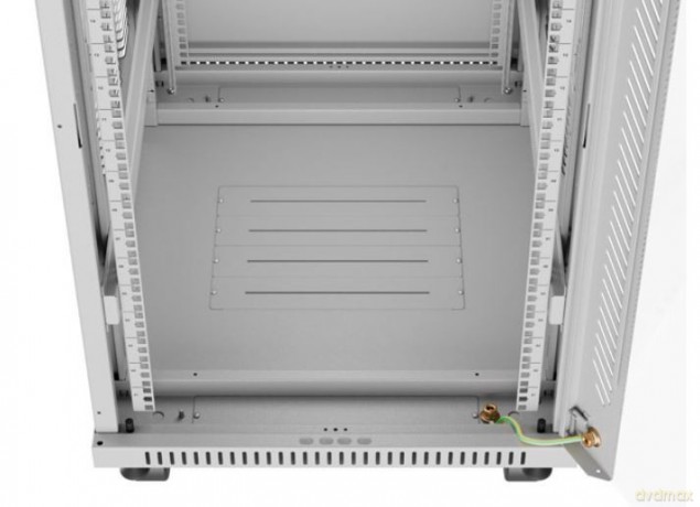 Szafa stojąca rack 19'' 22U 600x800 szara drzwi szklane LCD flack pack