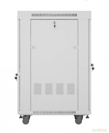 Szafa stojąca rack 19'' 22U 600x800 szara drzwi szklane LCD flack pack