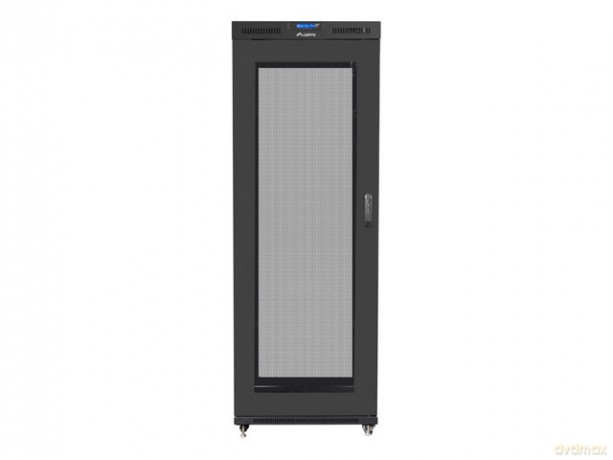 Szafa stojąca rack 19 cali 42U 800x1200 czarna drzwi perforowane LCD (flat pack) V2