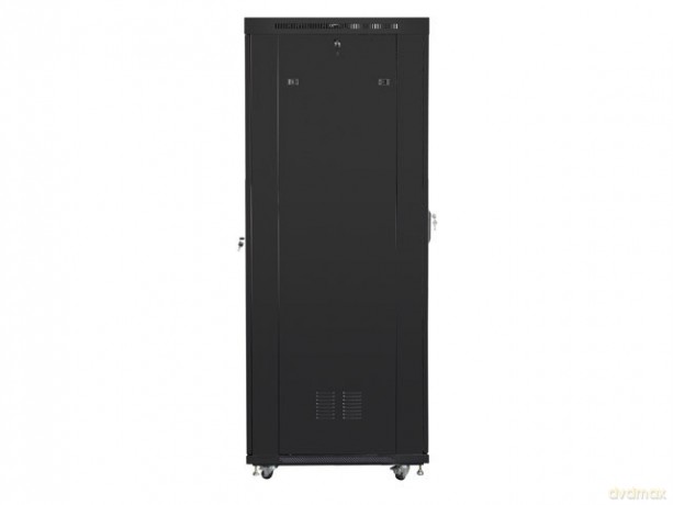 Szafa stojąca rack 19 cali 42U 800x1200 czarna drzwi perforowane LCD (flat pack) V2