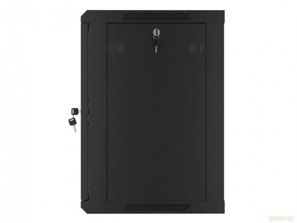 Szafa wisząca 19 cali 12U 600x450 drzwi perforowane (flat pack) czarna