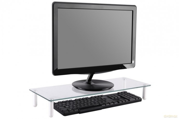Szklana podstawa dla monitora, powierzchnia robocza: 56x21cm, max. obciążenie: 20kg