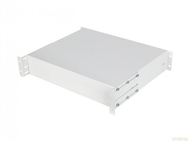 Szuflada do szaf 19 cali 2U 360mm szara 2U/483x360mm udźwig do 90kg montaż 4 punktowy