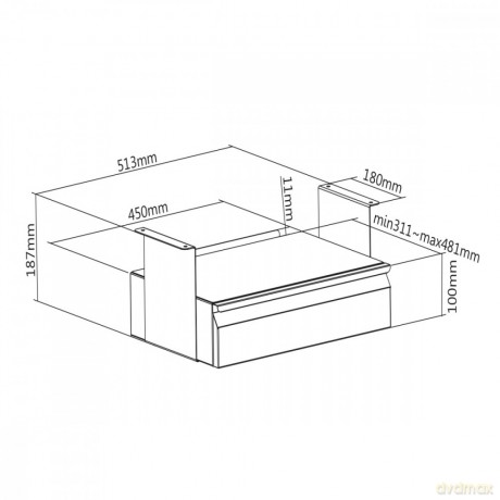 Szuflada podbiurkowa Organizer MC-875