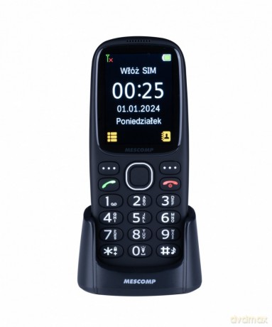 Telefon komórkowy dla seniorów Mescomp MT-166 Edgar Elegant 4GB