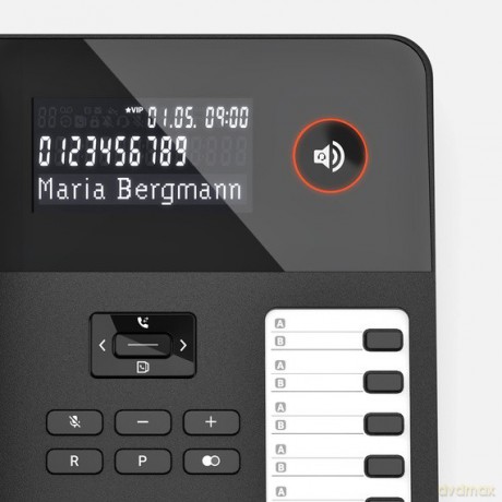 Telefon przewodowy Desk600 Czarny