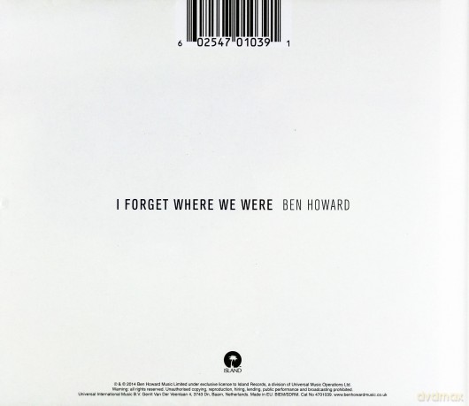 Ben Howard: I Forget Where We Were [CD]