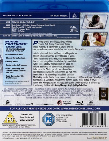 The Chronicles Of Narnia - The Lion, The Witch And The Wardrobe (Opowieści z Narnii. Lew, czarownica i stara szafa) [2xBlu-Ray]