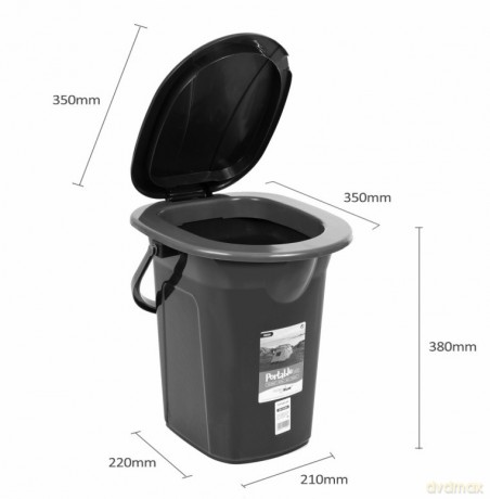 Toaleta turystyczna GB320GO ciemnozielono-pomarańczowa