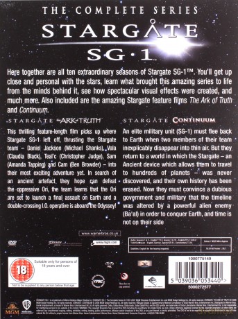 Stargate SG-1 Season 1-10 plus The Ark of Truth/ Continuum (New Packaging) (Gwiezdne Wrota Sezon 1-10 plus Gwiezdne Wrota Arka Prawdy / Continuum) [60DVD]