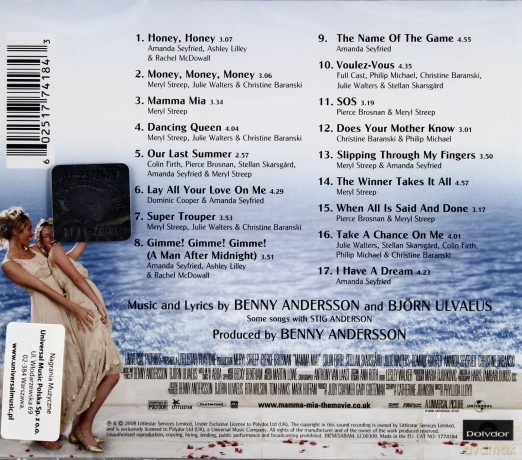 Mamma Mia! The Movie soundtrack [CD]