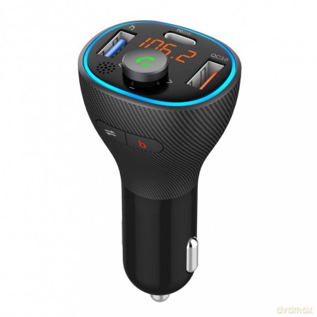 Transmiter samochodowy FM MP3 z funkcją BT, USB LCD FM-73 QC3.0