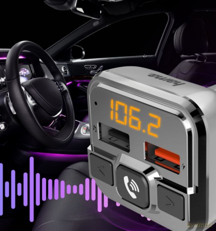 Transmter FM z bluetooth z ładowarką 18W