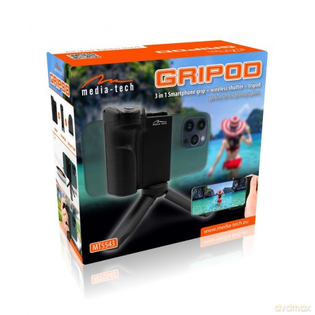 Uchwyt do smartfona, statyw biurkowy, pilot Bluetooth GRIPOD MT5543