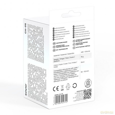 Uchwyt samochodowy na telefon SAVIO CH-05