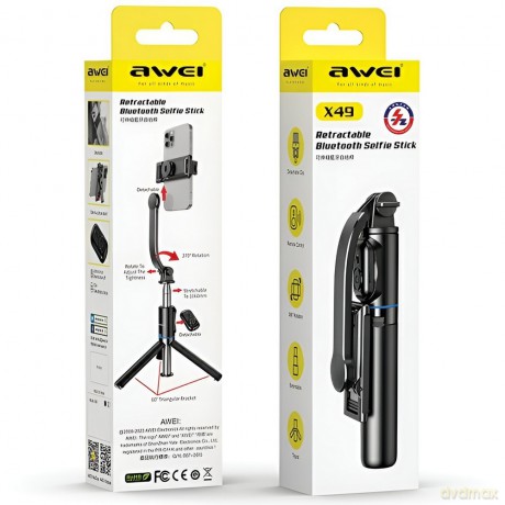 Uchwyt selfie stick tripod X49 Bluetooth