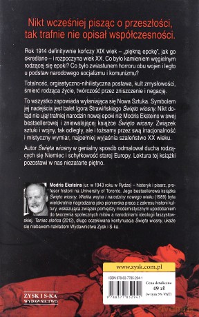 Święto wiosny - Modris Ekstein [KSIĄŻkA]
