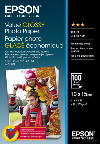 Value Glossy Photo Paper 10x15 100 Kartek
