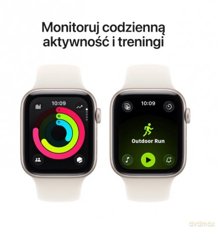 Watch SE 3 GPS koperta 44 mm z aluminium w kolorze księżycowej poświaty, pasek sportowy w kolorze księżycowej poświaty - rozmiar M/L