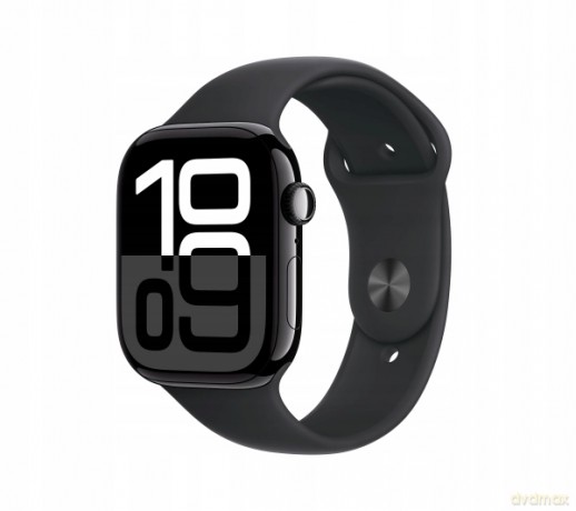 Watch Series 10 GPS + Cellular, koperta 42 mm z aluminium w kolorze onyksu z paskiem sportowym w kolorze czarnym - rozmiar S/M