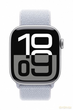 Watch Series 10 GPS, koperta 42 mm z aluminium w kolorze srebrnym z opaską sportową w kolorze błękitnego obłoku