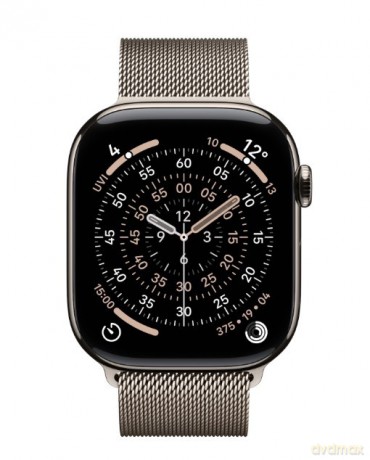 Watch Series 11 GPS + Cellular koperta 42 mm z tytanu w kolorze naturalnym, bransoleta mediolańska w kolorze naturalnym