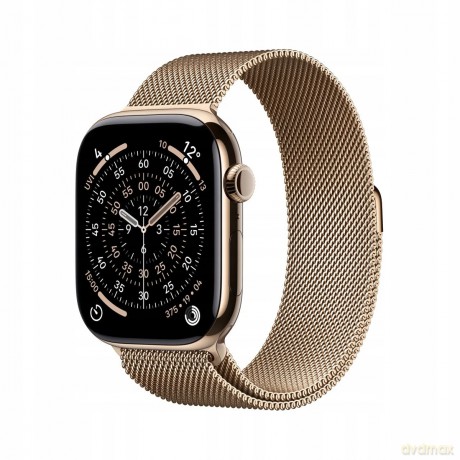 Watch Series 11 GPS + Cellular, koperta 42 mm z tytanu w kolorze złotym, bransoleta mediolańska w kolorze złotym