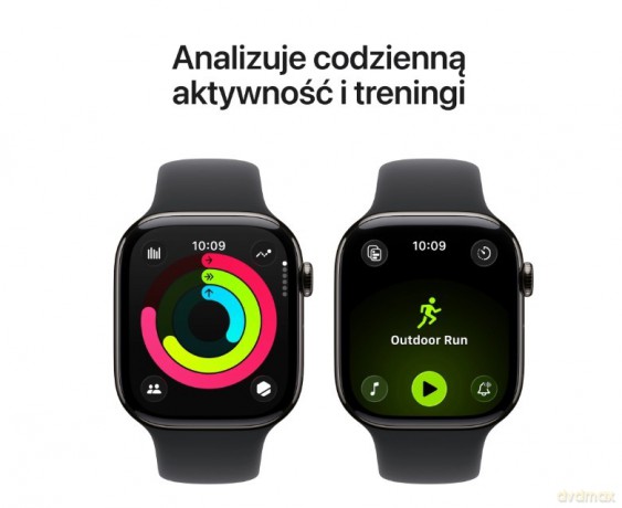 Watch Series 11 GPS + Cellular, koperta 46 mm z tytanu w kolorze łupku, pasek sportowy w kolorze czarnym - rozmiar M/L
