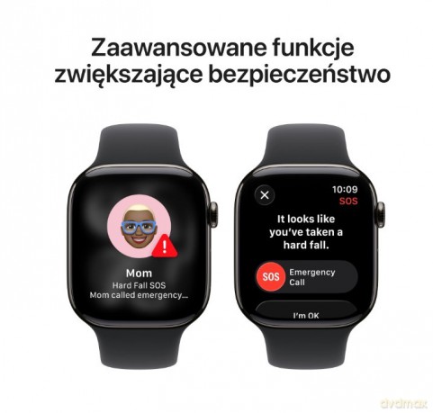 Watch Series 11 GPS + Cellular, koperta 46 mm z tytanu w kolorze łupku, pasek sportowy w kolorze czarnym - rozmiar M/L