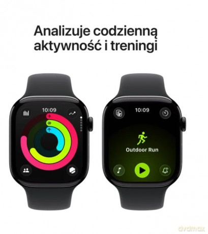 Watch Series 11 GPS koperta 42 mm z aluminium w kolorze onyksu, pasek sportowy w kolorze czarnym - rozmiar S/M