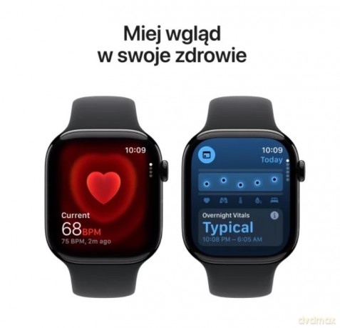 Watch Series 11 GPS+Cellular koperta 42 mm z aluminium w kolorze onyksu, pasek sportowy w kolorze czarnym - rozmiar S/M