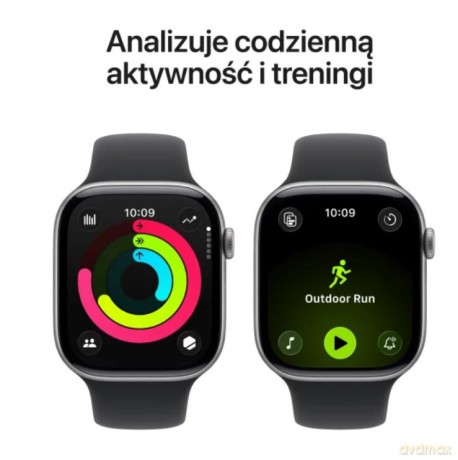 Watch Series 11 GPS+Cellular koperta 46 mm z aluminium w kolorze gwiezdnej szarości, pasek sportowy w kolorze czarnym - rozmiar M/L