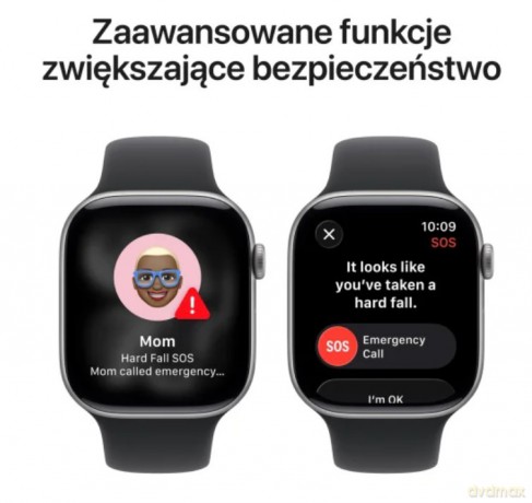 Watch Series 11 GPS+Cellular koperta 46 mm z aluminium w kolorze gwiezdnej szarości, pasek sportowy w kolorze czarnym - rozmiar M/L