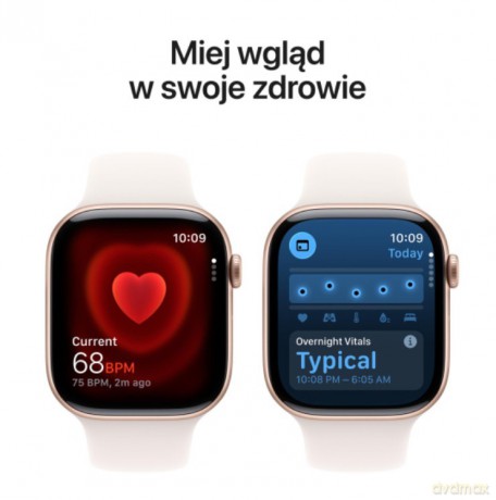 Watch Series 11 GPS+Cellular, koperta 42 mm z aluminium w kolorze różowego złota, pasek sportowy w kolorze łagodnego różu - rozmiar S/M