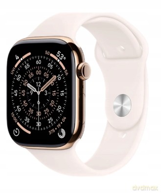 Watch Series 11 GPS+Cellular, koperta 46 mm z aluminium w kolorze różowego złota, pasek sportowy w kolorze łagodnego różu - rozmiar M/L