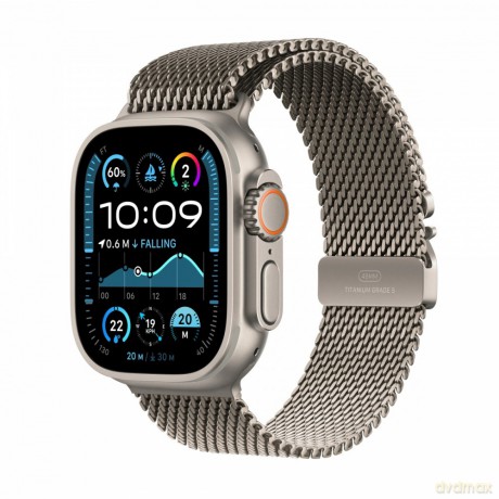 Watch Ultra 2 GPS + Cellular, koperta 49 mm z tytanu w kolorze naturalnym z bransoletą mediolańską S z tytanu w kolorze naturalnym