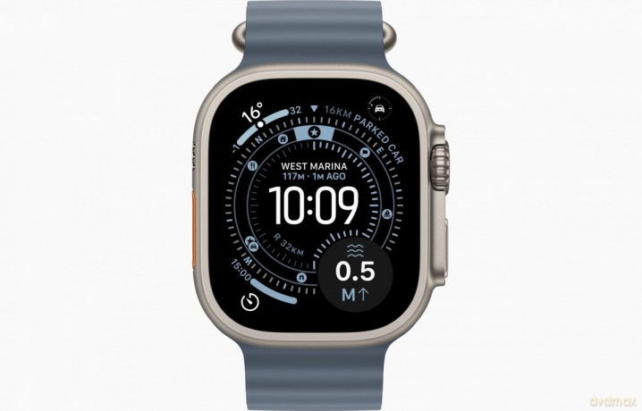 Watch Ultra 3 GPS + Cellular Koperta 49 mm z tytanu w kolorze naturalnym Pasek Ocean w kolorze marynarskiego granatu