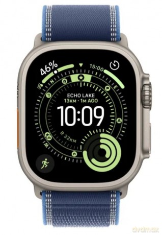 Watch Ultra 3 GPS + Cellular, koperta 49 mm z tytanu w kolorze naturalnym, opaska Trail w kolorze niebieskim/jaskrawoniebieskim - rozmiar M/L