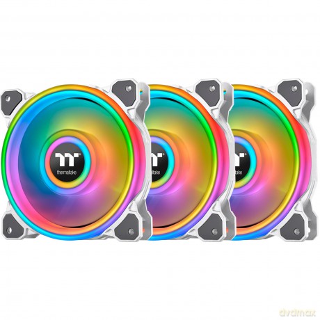 Wentylator - Riing Quad 12 RGB Radiator Fan TT Premium Edition 3pack Biały