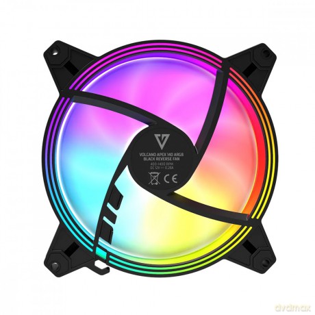 Wentylator ARGB Reverse 140x140x25 czarny