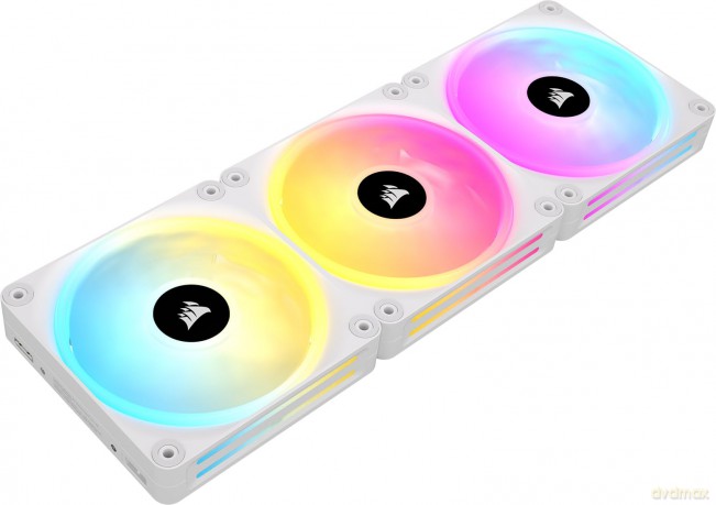 Wentylator QX120 RGB iCUE LINK magnetic, 3pak biały