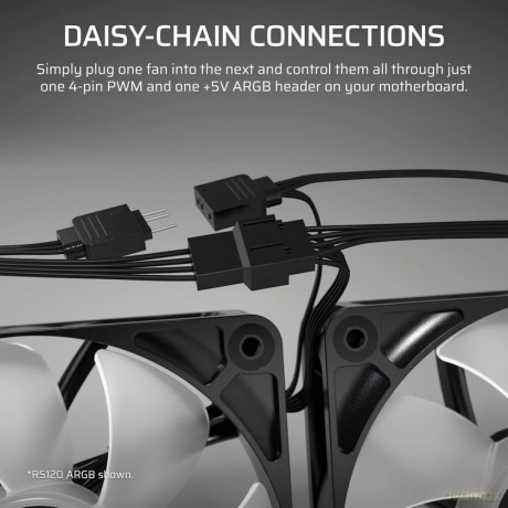 Wentylator RS120-R ARGB 120mm 3-pak biały
