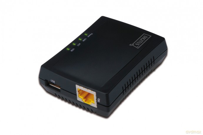Wielofunkcyjny serwer wydruku/Print server 1xUSB 2.0 Hub sieciowy, NAS, 1x RJ45, LAN 10/100Mbps