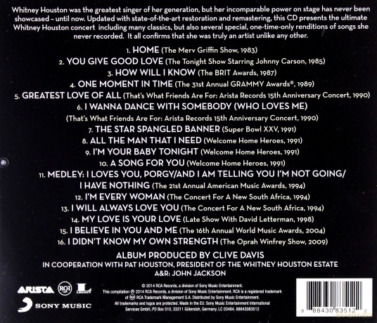 Whitney Houston: Whitney Houston Live (Her Greatest Performances) [CD]