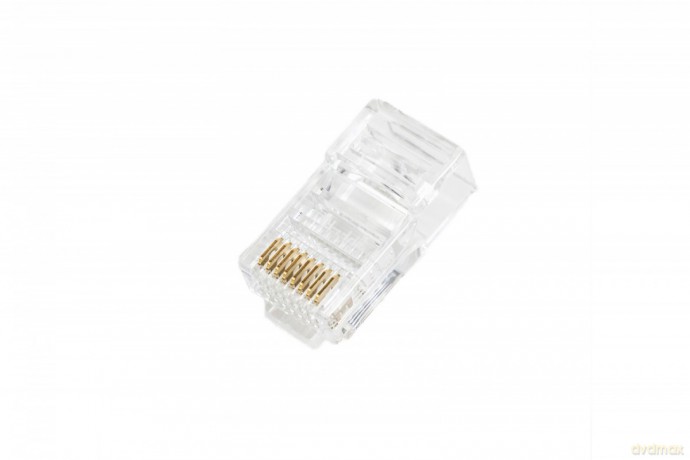 Wtyk RJ45 (8P8C) przelotowy, kat.5e, nieekranowany, AWG 26-24, opakowanie 100 sztuk