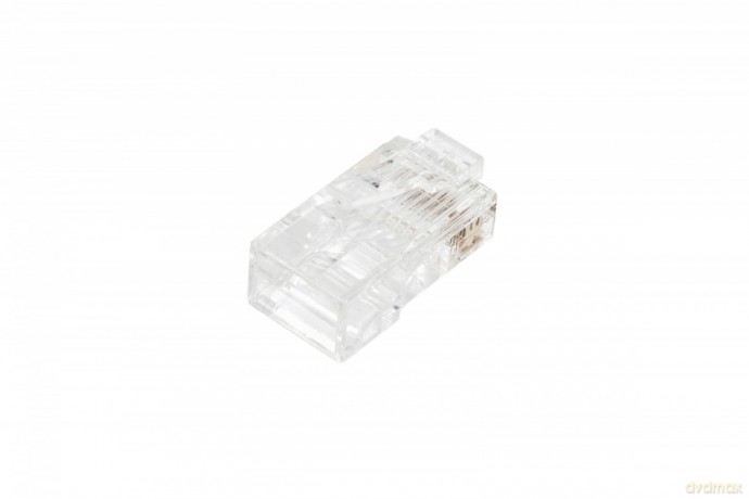 Wtyk RJ45 (8P8C) przelotowy, kat.5e, nieekranowany, AWG 26-24, opakowanie 100 sztuk