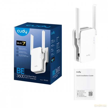 Wzmacniacz sygnału BE3600 Wi-Fi 7 Mesh Repeater, tryb punktu dostępowego, obsługa Cudy Mesh, 2880Mbps 5GHz + 688Mbps 2.4GHz