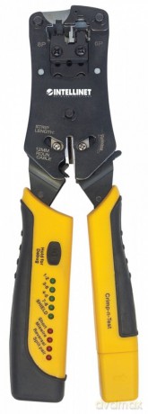 Zaciskarka wtyków RJ411/RJ12/RJ22/RJ45 z testerem okablowania