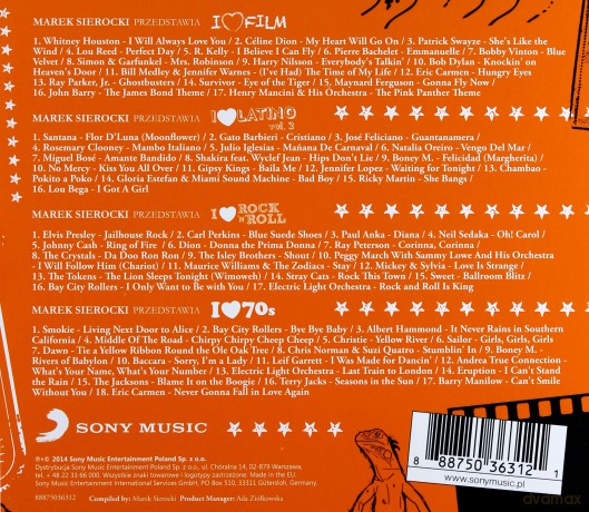 Marek Sierocki Przedstawia: I love... BOX (Rock'n'roll, Film, Latino 2, 70's) [4CD]