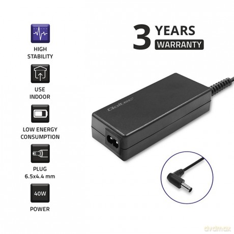 Zasilacz do monitora LG | 40W | 19V | 2.1A | 6.54.4 |+ kabel zasilający